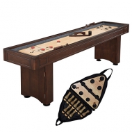 Austin 9ft Shuffleboard Table with Bowling Pin Set